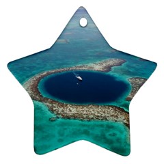 Great Blue Hole 1 Star Ornament (two Sides) 