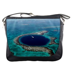 Great Blue Hole 1 Messenger Bags by trendistuff