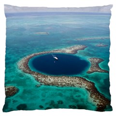 Great Blue Hole 1 Standard Flano Cushion Cases (one Side)  by trendistuff