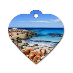 Bay Of Fires Dog Tag Heart (two Sides) by trendistuff