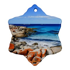 Bay Of Fires Ornament (snowflake)  by trendistuff