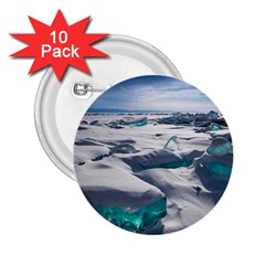 Turquoise Ice 2 25  Buttons (10 Pack)  by trendistuff