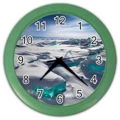 Turquoise Ice Color Wall Clocks by trendistuff