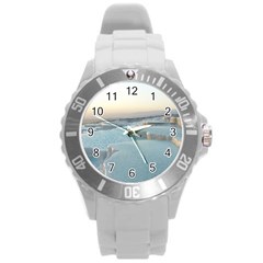 Travertine Pools Round Plastic Sport Watch (l) by trendistuff