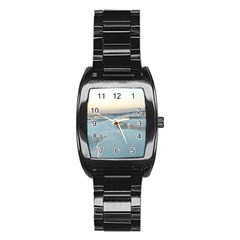 Travertine Pools Stainless Steel Barrel Watch by trendistuff