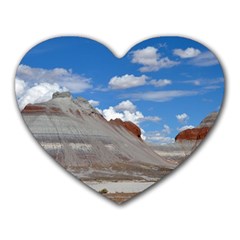 Petrified Forrest Tepees Heart Mousepads by trendistuff