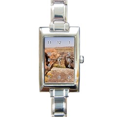 Petrified Desert Rectangle Italian Charm Watches by trendistuff