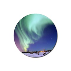 Aurora Borealis Rubber Coaster (round)  by trendistuff