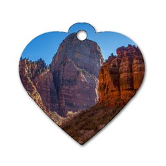 Zion National Park Dog Tag Heart (one Side) by trendistuff