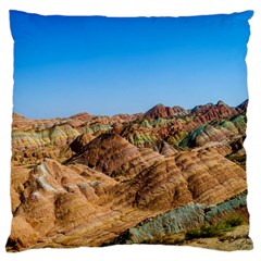 Zhangye Danxia Large Flano Cushion Cases (one Side)  by trendistuff