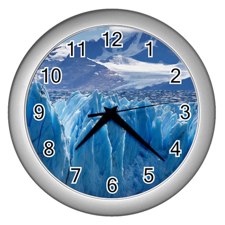 UPSALA GLACIER Wall Clocks (Silver) 