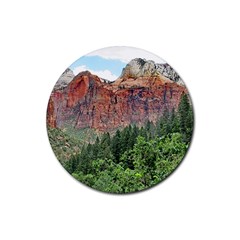 Upper Emerald Trail Rubber Coaster (round)  by trendistuff