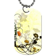 Wonderful Flowers With Leaves On Soft Background Dog Tag (two Sides) by FantasyWorld7