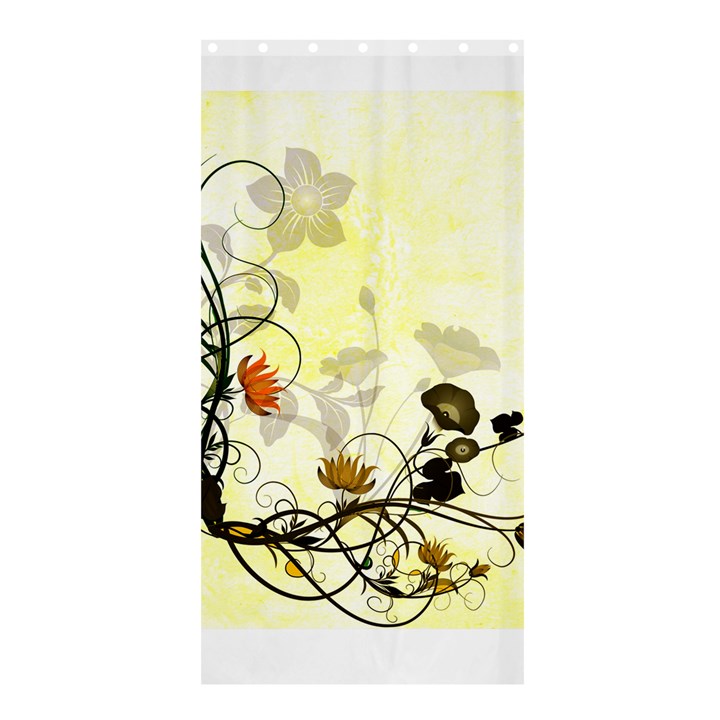 Wonderful Flowers With Leaves On Soft Background Shower Curtain 36  x 72  (Stall) 