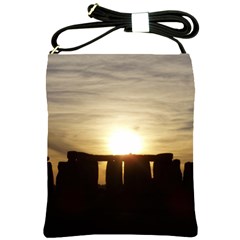 Sunset Stonehenge Shoulder Sling Bags by trendistuff