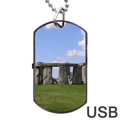 Stonehenge Dog Tag Usb Flash (two Sides)  by trendistuff