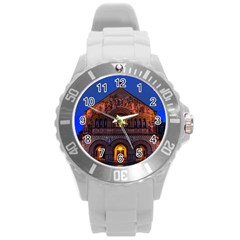 Stanford Chruch Round Plastic Sport Watch (l) by trendistuff