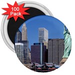 NY LIBERTY 2 3  Magnets (100 pack) Front