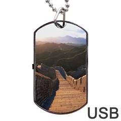 Great Wall Of China 2 Dog Tag Usb Flash (one Side) by trendistuff