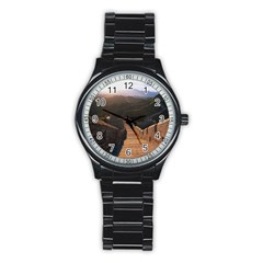 Great Wall Of China 2 Stainless Steel Round Watches
