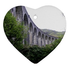 Glenfinnan Viaduct 2 Ornament (heart)  by trendistuff