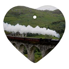 Glenfinnan Viaduct 1 Heart Ornament (2 Sides) by trendistuff