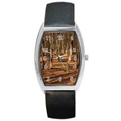 Wood Shadows Barrel Metal Watches by trendistuff