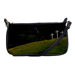 Three Crosses On A Hill Shoulder Clutch Bags by trendistuff