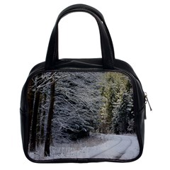 Snow On Road Classic Handbags (2 Sides) by trendistuff