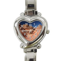 Petrified Sand Dunes Heart Italian Charm Watch by trendistuff