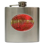 AVENUE OF TREES Hip Flask (6 oz) Front