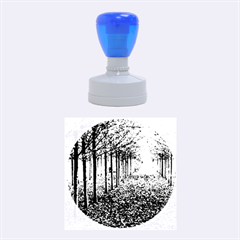 Avenue Of Trees Rubber Round Stamps (medium)