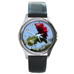 Red Rose 2 Round Metal Watches by trendistuff