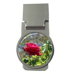 Red Rose 1 Money Clips (round)  by trendistuff