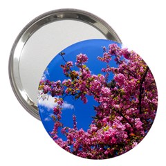 Pink Flowers 3  Handbag Mirrors by trendistuff