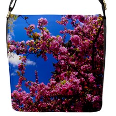 Pink Flowers Flap Messenger Bag (s) by trendistuff