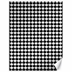 Black And White Scallop Repeat Pattern Canvas 18  X 24   by PaperandFrill