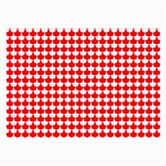 Red And White Scallop Repeat Pattern Large Glasses Cloth (2-side) by PaperandFrill