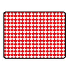 Red And White Scallop Repeat Pattern Fleece Blanket (small) by PaperandFrill