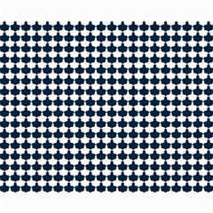 Navy And White Scallop Repeat Pattern Collage 8  X 10 