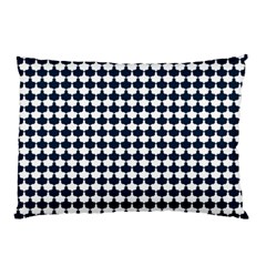 Navy And White Scallop Repeat Pattern Pillow Cases (two Sides)