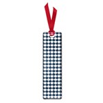 Navy And White Scallop Repeat Pattern Small Book Marks Front