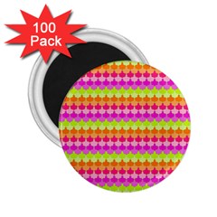 Scallop Pattern Repeat In ‘la’ Bright Colors 2 25  Magnets (100 Pack)  by PaperandFrill