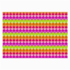 Scallop Pattern Repeat In ‘la’ Bright Colors Large Glasses Cloth (2-side) by PaperandFrill
