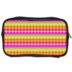 Scallop Pattern Repeat In ‘la’ Bright Colors Toiletries Bags by PaperandFrill