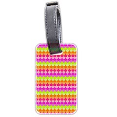 Scallop Pattern Repeat In ‘la’ Bright Colors Luggage Tags (two Sides) by PaperandFrill