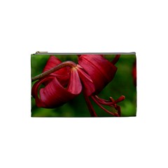 Lilium Red Velvet Cosmetic Bag (small)  by trendistuff