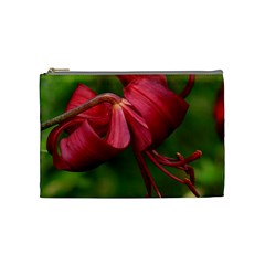 Lilium Red Velvet Cosmetic Bag (medium)  by trendistuff