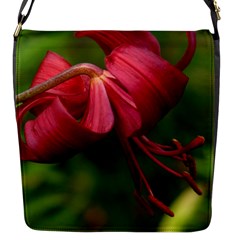 Lilium Red Velvet Flap Messenger Bag (s) by trendistuff