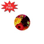 BUNCH OF FLOWERS 1  Mini Buttons (10 pack) 